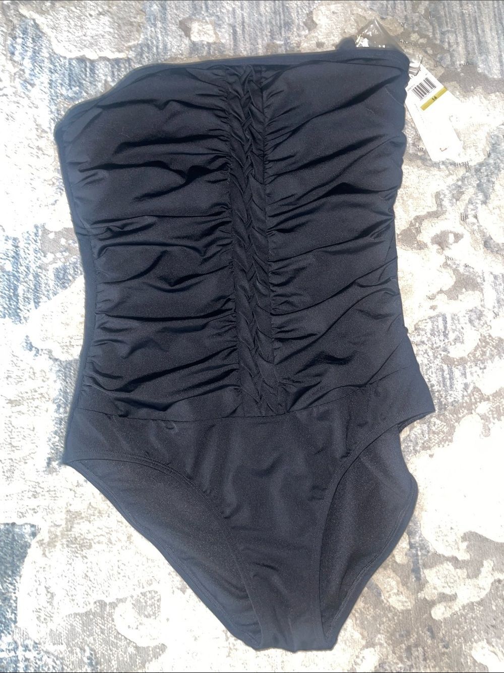 Jantzen NWT Black Ruched One-Piece Swimsuit